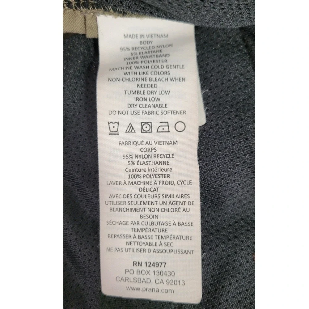 PrAna Men's Alameda Khaki Chino Shorts Size 38W 9 Inch Breathable UPF 50+ Travel